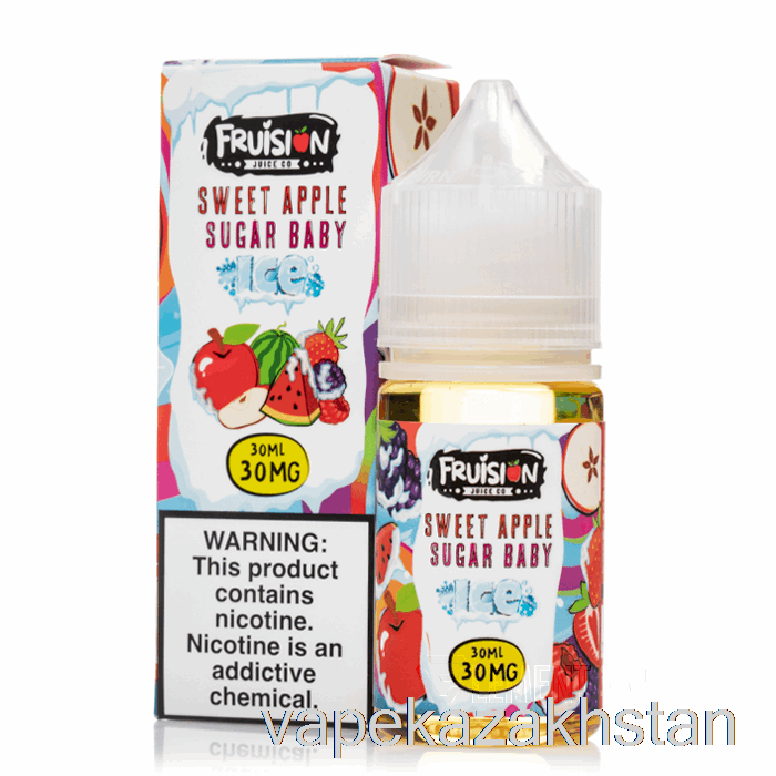 Vape Kazakhstan ICED Sweet Apple Sugar Baby - Fruision Salts - 30mL 30mg